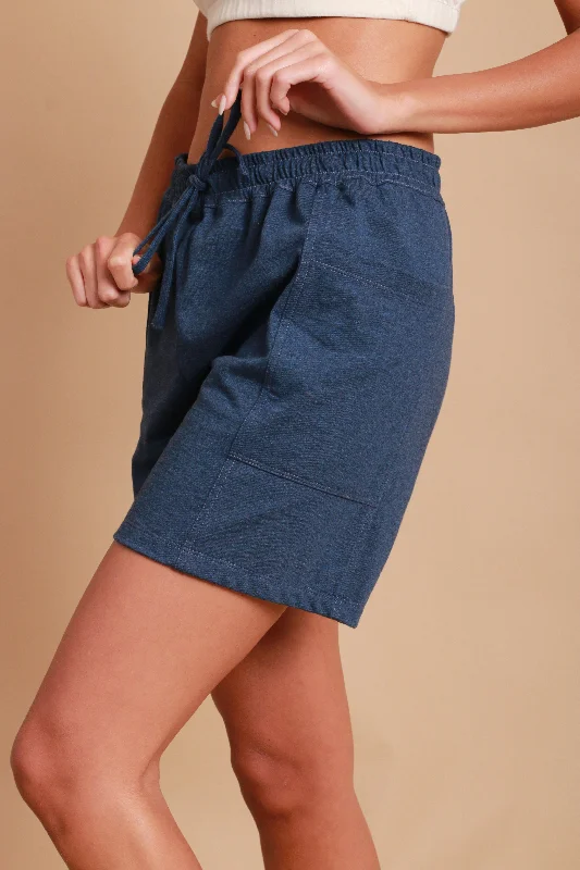 Women's Elasticized Lounge Shorts with Drawstring