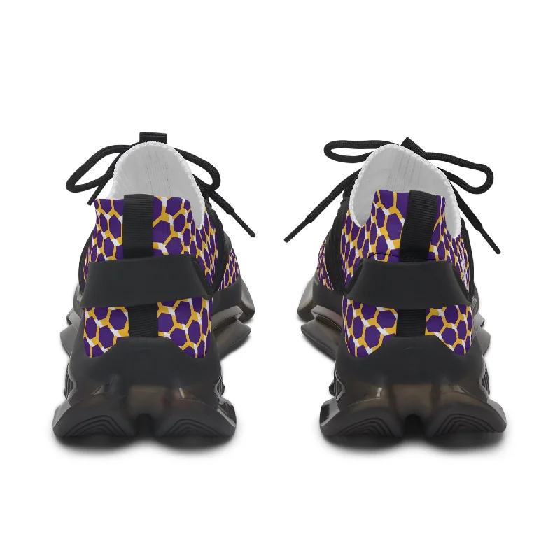 Women's Mesh Sneakers - Purple/Gold Hex