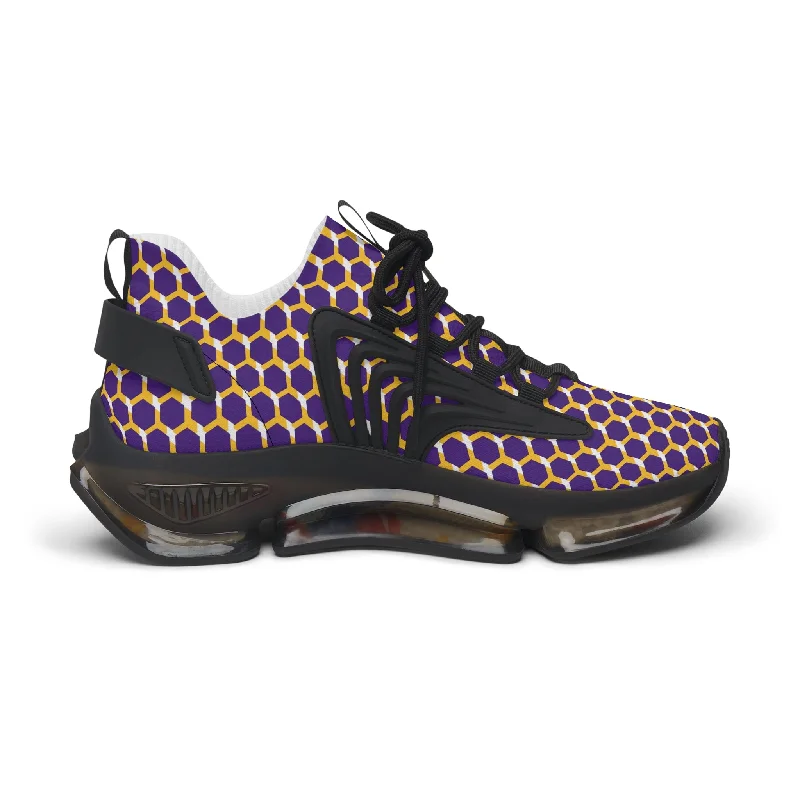 Women's Mesh Sneakers - Purple/Gold Hex