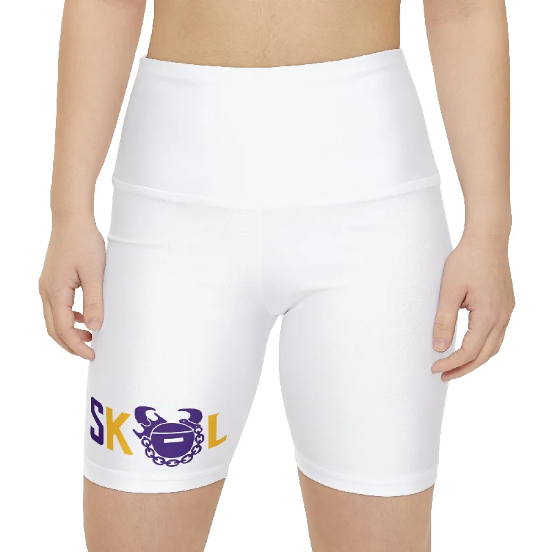 Women's Workout Shorts - White - BOOM BOOM